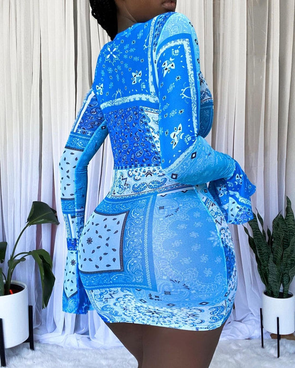 Bandana Dress (Blue)